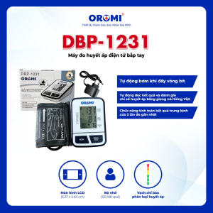 Máy đo huyết áp điện tử bắp tay OROMI DBP-1231  –giọng nói tiếng việt-Thương hiệu Nhật