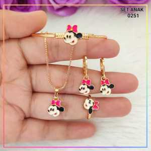 Cute Jewelry Set perhiasan anak kuda 0251 lapis emas gold