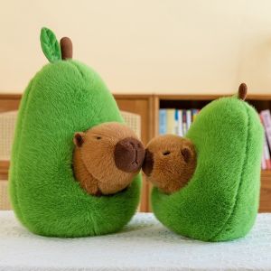 45/35cm Capybara Avocado Pillow Plush Toy Girls Soft Stuffed Animal Toys Capybara Doll Gift