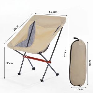 (SG Seller) Folding Camping Chair Ultralight Folding Chair Aluminum Outdoor Picnic Chair Beach Reax Chair Fishing Chair