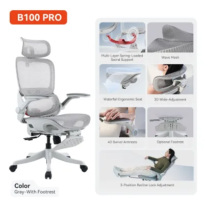 SIHOO B100 PRO Ergonomic Office Chair Floating Sacral Support Gaming Chair Full Mesh Kerusi Rehat Malas 西昊人体工学椅 - 3 Years Warranty