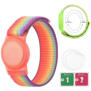 สายรัดข้อมือ Airtag กันน้ำสำหรับเด็ก (แพ็ค 1 ชิ้น) สายรัดข้อมือ Air Tag ไนลอนอ่อนซ่อนอยู่แบบเต็มผืน น้ำหนักเบา พร้อมตัวจับ GPS ติดตาม เข้ากันได้กับสายรัดข้อมือ Airtag สำหรับเด็กเล็ก