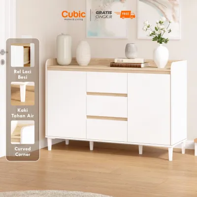 Cubic Sideboard Minimalis / Bufet Serbaguna / Lemari Kabinet / LIVINA SB 120