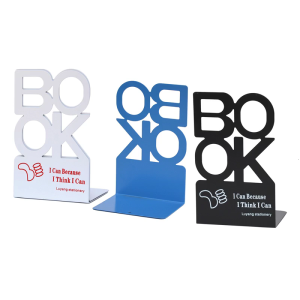 2 miếng kim loại Chặn sách cho bàn và kệ Hollow thư bookends chịu lực cao bookends chống trơn trượt hỗ trợ cuốn sách