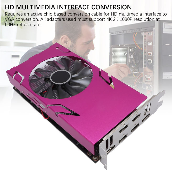 Multimedia Gpu Lenovo Computer Video GPU PCB Metal Aluminum 6HD Multimedia Interface ...