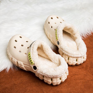 WomenS Winter Classic Outdoor Fashionable Non-Slip Thick-Soled CoupleS Warm And Durable Cotton Slippers