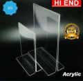 acrylic tent holder / akrilik tent card A5 tempat brosur Meja. 