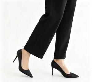 Free Shipping Black High Heels For Women Soft Leather 2026 Spring/Autumn New Collection Nude-Colored Pointed-Toe Elegant Thin-Heeled Professional Dress Shoes