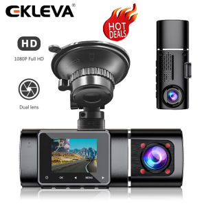 Ekleva máy ảnh hành trình kép Với IR nhìn trong đêm HD 1080P Phía Trước Và 720P Bên Trong Cabin Camera hành trình 1.5 Inch Màn hình LCD 310 ° Góc Rộng ống kính kép Xe Máy ghi âm lái xe Cho Grab Uber Xe Ô Tô Xe Tải Taxi