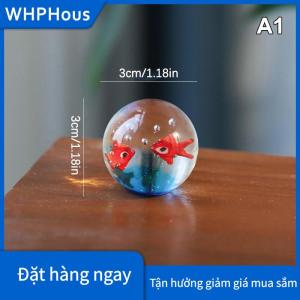 WHPHous Thủ công Kính túi cá bức tượng nhỏ túi cá đồ trang trí sôi động kính cá Máy tính để bàn trang trí nhà văn phòng trang trí