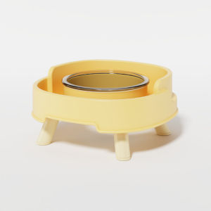 Elevated Cat Dog Food Bowl Glass Dish Detachable Leak Proof Pet Feeder Tilted Neck Protection Bowls Bekas Makanan