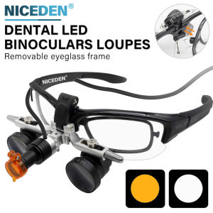 NICEDNE Dental Binoculars loupes Support Customized Myopia Lenses Auto Focus Wide Working Distance High Brightness Easy Adjust Pupil Distance Detachable Myopia With 5W Light