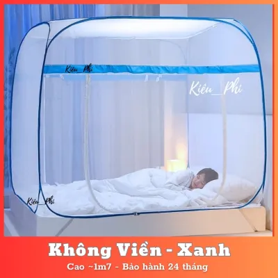 Mùng chụp tự bung đỉnh vuông LOẠI 1 Màn chụp tự bung thông minh người lớn chống muỗi gấp gọn tiện dụng