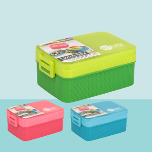 LUNCHBOX KOTAK MAKAN SIANG SISWA DUA SUSUN 1000 ML A159 1 LITER