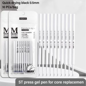 6PCS/Box 0.5mm Black Ink Press Type Quick Drying Neutral Pen Student Specific