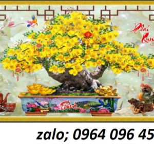 Tranh gạch 3d cây mai vàng - DCN90