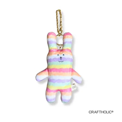 Craftholic Tie Dye Border Craft Mascot Plush Keychain