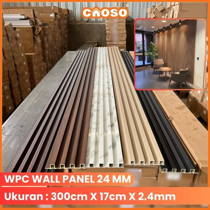 READY | WPC WALL PANEL DEKORASI DINDING PREMIUM KAYU | WALLPANEL WOODPANEL 3M 3D 300CM X 17CM CAOSO.ID