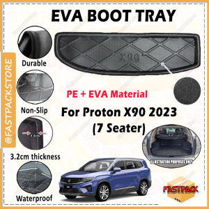 ✨ For Proton X90 EVA Copolymer Car Boot Tray Luggage Cargo Trunk Tray Dulang But Kereta Durable Easy Clean 100% Custom Fit Waterproof Senang Pasang Senang Cuci Kalis Tahan Lama Air 汽车后箱垫