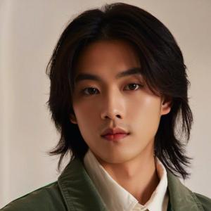 Wig Mens Samurai Head Short Hair Light Whole Head Set Mid-point