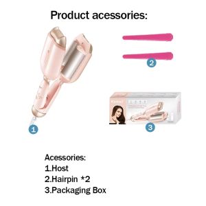 Kemei 2 in 1 Curly Professional Hair Straightener Hair Curling Iron Ceramic Anion Hair Tool KM-459