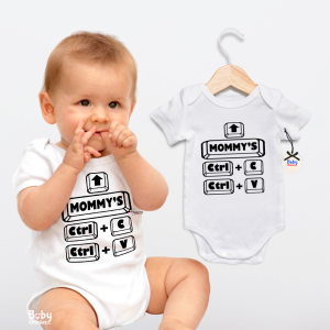 Copy Paste Dad and Baby Statement Baby Onesie 0-12 months Cotton Bodysuit Baby Onesies PH