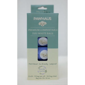 Pawhaus Biodegrable Eco-friendly Dog Poop Bag (1roll-15pcs) | Pet Poop Bag Baby Diaper Poop bag Scented Thick Strong