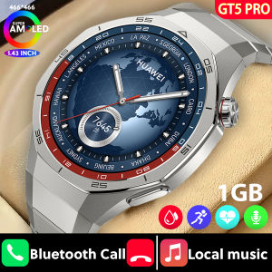 For Androi WATCH GT 5 Pro Smartwatch 2024 Hello HT32 46mm HD AMOLED 4GB ROM NFC GPS Compass Bluetooth Call Clock Smart Watch Men