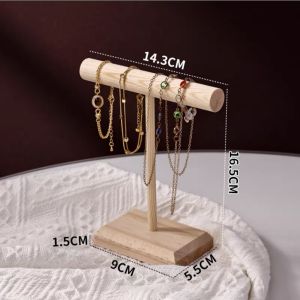 Solid Wood Jewelry Display Stand Bracelet Necklace Pendant Hair Band Jewelry Storage Display Stand