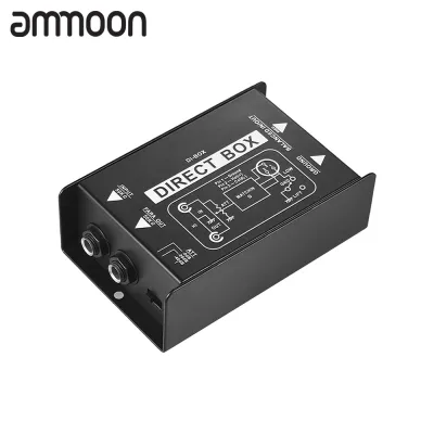 [okoogee]【Most Popular】 Single Channel Passive DI-Box Direct Injection Audio Box Balanced & Unbalance Signal Converter with XLR TRS Interfaces for Electric Guitar Bass Live Performance