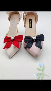 [Free Shipping] Fabric High-Heeled Shoe Accessories Bow Shoe Flower Detachable Shoe Buckle Wedding Shoe Front Flower Decorative Buckle Shoe Decoration