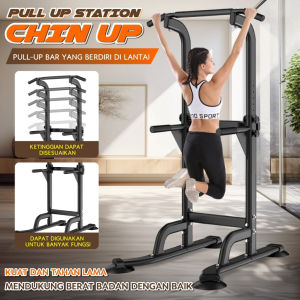 HTD Sport Pull Up Station Chin Up Multifungsi Alat Olahraga Fitness Red/Yellow/Black