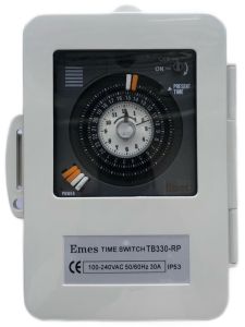 Emes  TB388-RP 30A RAIN PROOF 24 hour Timer Switch IP-53 [Ready Stock & Fast Delivery]