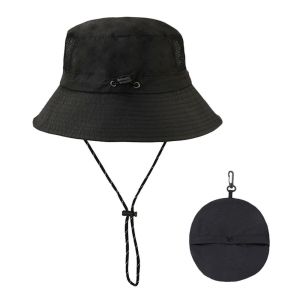 OKKFINE Quick-drying Bucket Hat Storage Bag Waterproof Sun Hat Summer Sun Protection Fishing Cap Camping Hiking