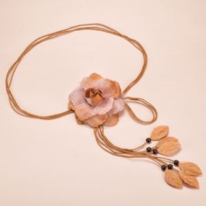 GUDAN 150ซม. เด็กผู้หญิง ผอม ดอกใหญ่ ชีฟอง Tassle เข็มขัด ห่วงโซ่เอว เชือกคาดเอว เข็มขัด