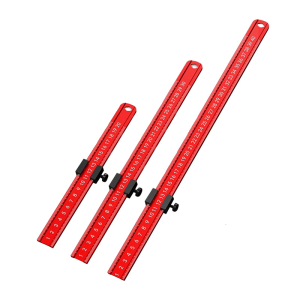 20/30/40cm Measuring Ruler Woodworking Ruler Metal Slide Stop Ruler Sliding Ruler Measurement Instrument Scriber Gauge