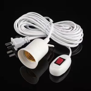 E27 Lamp Holder with Switch and Extension Cord Extension Lamp Holder 3/5/10M Bulb Socket with Outlet