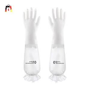 New Upgrade Rubber Gloves Long Sleeved Thick Durable Waterproof Oil-resistant for Washing Multi-use Kitchen Dishwashing Housework Cleaning Tools Heavy Duty Protect Gloves