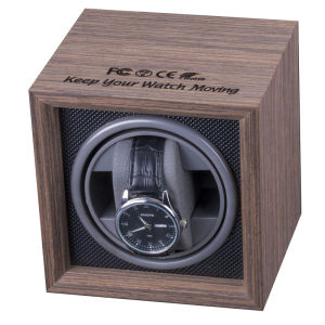 Single Small Black Walnut Wood Automatic Watch Winder Display Organizer Storage Shake Box Mechanica