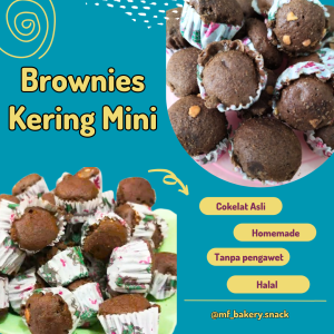 Brownies Kering Mini Asli Cokelat Homemade