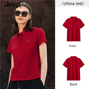 Jeep Băng ngoài trời lụa polo Áo sơ mi nhanh chóng làm khô Kem chống nắng kháng khuẩn làm mát giản dị của phụ nữ tay ngắn