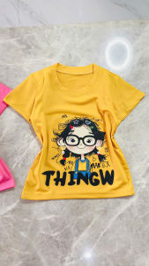 Áo in hình bé gái THINGW chất vải co dãn 4 chiều size 10-30 kg daành cho bé gái