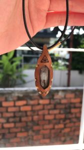 Mặt Dây Chuyền Da Tinh Thể Thạch Anh Tự Nhiên Mẫu Kén Nhỏ – Xưởng Tiên