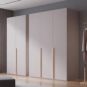 Wooden Modular Wardrobe 2/3/4/5/6 Door Wardrobe Light Pink Large Big Wardrobe