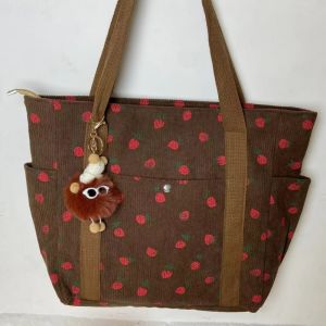 Forest Fresh Corduroy Handbag Sweet and Fashionable Versatile Shoulder Bag Beautiful and Simple Commuter Womens Tote Bag2026