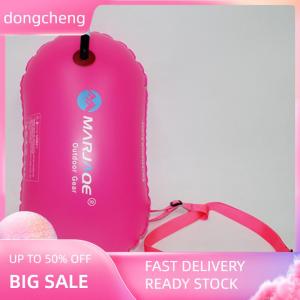dongcheng 1PC PVC Swimming Buoy Safety Air Dry Tow Bag Float Inflatable Signal Drift Bag