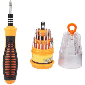 COD 31-in-1 Precision Screwdriver Set with Slotted Phillips & More Bits Non-Slip Tool Kit
