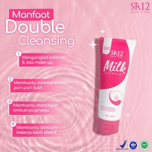 Milk Cleanser Tube SR12 - Susu Pembersih wajah & make up ampuh mengangkat sisa kotoran di wajah BPOM
