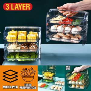 [Sell Zone] [ 3 LAYER ] Multilayer Transparent Food Preparation Plate Rack / Rak Bertingkat Penyediaan Makanan / 多功能可叠加配菜盘