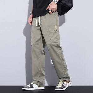 [ Summer New ][ Summer New ] Mens Pure Cotton Cargo Casual Pants Summer Thin Loose Straight Long Pants American Style Sports Wide-leg Pants Mens Trendy Brand [ Ultra-Thin Sweat-Permeable ][ Ultra-Thin Sweat-Permeable ]